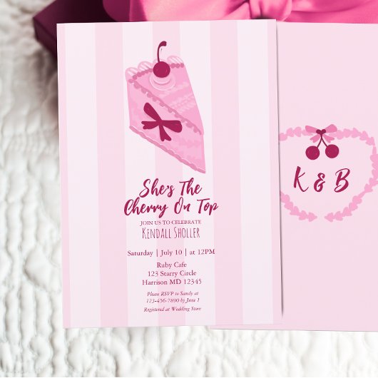 さくらんぼオントップブライダルシャワー 招待状