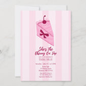 さくらんぼオントップブライダルシャワー 招待状 (正面)