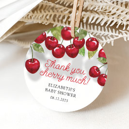 さくらんぼオントップベビーシャワーありがとう フェイバータグ