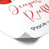 さくらんぼオントップベビーシャワーおむつラッフル ポスター (角)