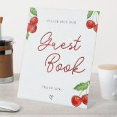 さくらんぼオントップベビーシャワーゲストブック 台座サイン (インサイチュ)