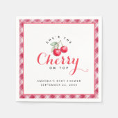 さくらんぼオントップベビーシャワーナプキンズ スタンダードカクテルナプキン (正面)