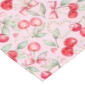 さくらんぼオントップベビーシャワーピンクコケットテーブルクロス テーブルクロス (アングル)