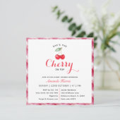 さくらんぼオントップベビーシャワー招待状 招待状 (スタンド正面)