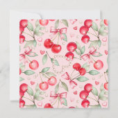 さくらんぼオントップベビーシャワー招待状 招待状 (裏面)