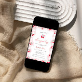 さくらんぼオントップベビーシャワー招待状 招待状