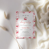 さくらんぼオントップベビーシャワー招待状 招待状