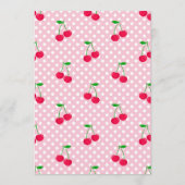 さくらんぼオントップベビーシャワー アドバイスカード (裏面)
