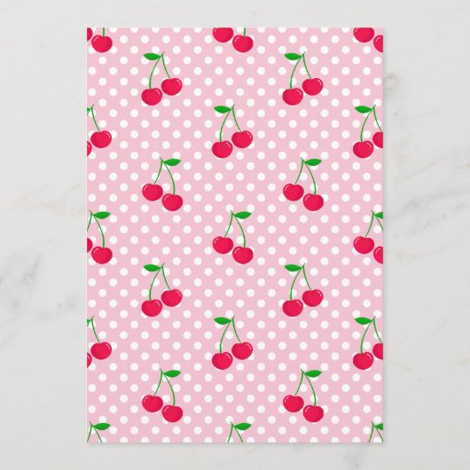 さくらんぼオントップベビーシャワー アドバイスカード (裏面)