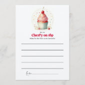さくらんぼオントップベビーシャワー アドバイスカード (正面)