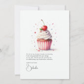 さくらんぼオントップベビーシャワー サンキューカード (裏面)