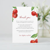 さくらんぼオントップベビーシャワー サンキューカード (スタンド正面)