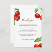 さくらんぼオントップベビーシャワー サンキューカード (正面/裏面)