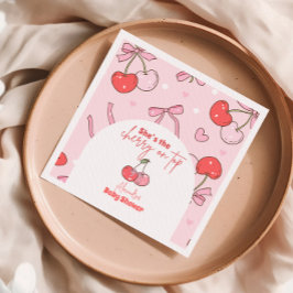 さくらんぼオントップベビーシャワー スタンダードカクテルナプキン