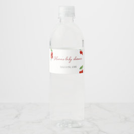 さくらんぼオントップベビーシャワー ペットボトルラベル