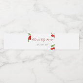 さくらんぼオントップベビーシャワー ペットボトルラベル (シングルラベル)