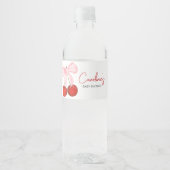 さくらんぼオントップベビーシャワー ペットボトルラベル (正面)