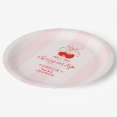 さくらんぼオントップベビーシャワー ペーパープレート (アングル)