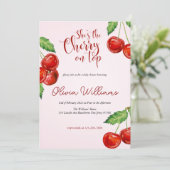 さくらんぼオントップベビーシャワー 招待状 (スタンド正面)