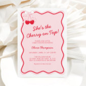 さくらんぼオントップベビーシャワー 招待状