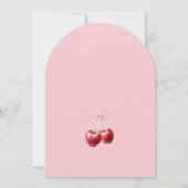 さくらんぼオントップベビーシャワー 招待状 (裏面)