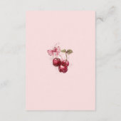 さくらんぼオントップボウカクテルサマーブライダルシャワー エンクロージャーカード (裏面)