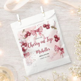 さくらんぼオントップボウカクテルサマーブライダルシャワー フェイバーバッグ