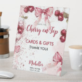 さくらんぼオントップボウカクテルサマーブライダルシャワー 台座サイン (インサイチュ)
