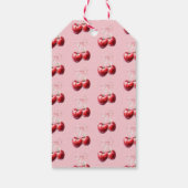 さくらんぼオントップボウコケットベビーシャワーサンキュー ギフトタグ (裏面)