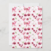 さくらんぼオントップリボンコケットベビーシャワー 招待状 (裏面)