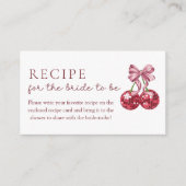 さくらんぼオントップレシピで花嫁 エンクロージャーカード (正面)