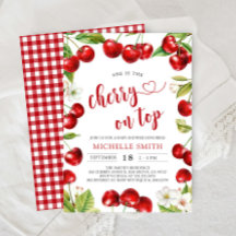 さくらんぼオントップレッドさくらんぼベビーシャワー