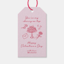 さくらんぼオントップヴァレンティーンズデイピンクボウ