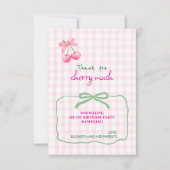 さくらんぼオントップ第1誕生日 サンキューカード (正面)