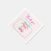 さくらんぼオントップ第1誕生日 スタンダードカクテルナプキン (角)