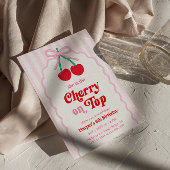 さくらんぼオントップ誕生日招待状 招待状