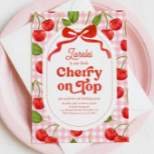 さくらんぼオントップ誕生日招待状 招待状