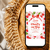 さくらんぼオントップ誕生日招待状 招待状