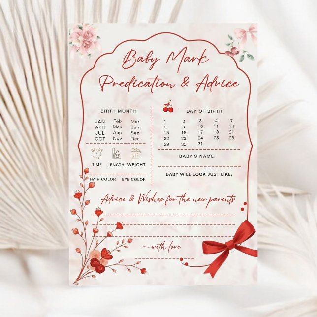 さくらんぼオンベビー予測ゲーム | ピンクボウ (クリエイターアップロード済み)