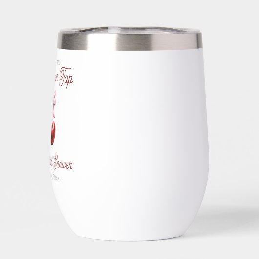 さくらんぼオンモダントップピンクボウブライダルシャワー (背面)