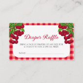 さくらんぼオン秋ジンガムプレイドおむつラッフル エンクロージャーカード (正面)