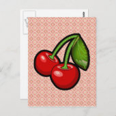 さくらんぼオン花 ポストカード (正面/裏面)