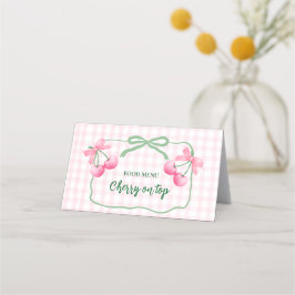 さくらんぼオン誕生日折り畳みメニューカード ロイヤリティカード