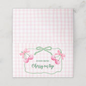 さくらんぼオン誕生日折り畳みメニューカード ロイヤリティカード (外部開封)