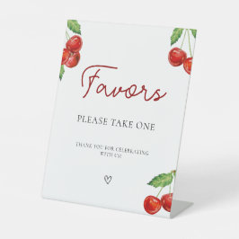 さくらんぼオン赤ちゃんシャワーの好意 台座サイン