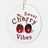 さくらんぼオーナメント セラミックオーナメント (左)