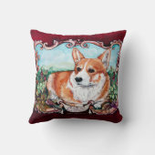 さくらんぼオーニールによるコーギーのポートレート クッション (裏面)