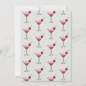 さくらんぼカクテルA tiniビット古い、年齢の誕生日 招待状 (裏面)