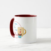 さくらんぼカスタムカップケーキコーヒーマグ マグカップ (正面左)