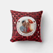 さくらんぼカスタムバレンタインデー(写真と文字) クッション (正面)